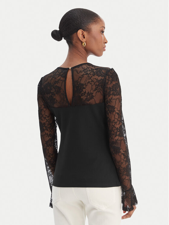 Morgan Morgan Bluză 261-TMELO Negru Slim Fit