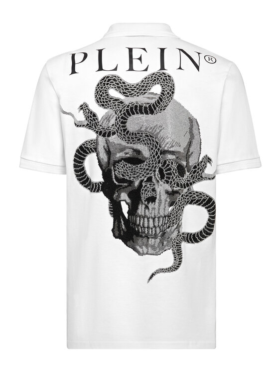 PHILIPP PLEIN PHILIPP PLEIN Polo 1727 Bianco Slim Fit