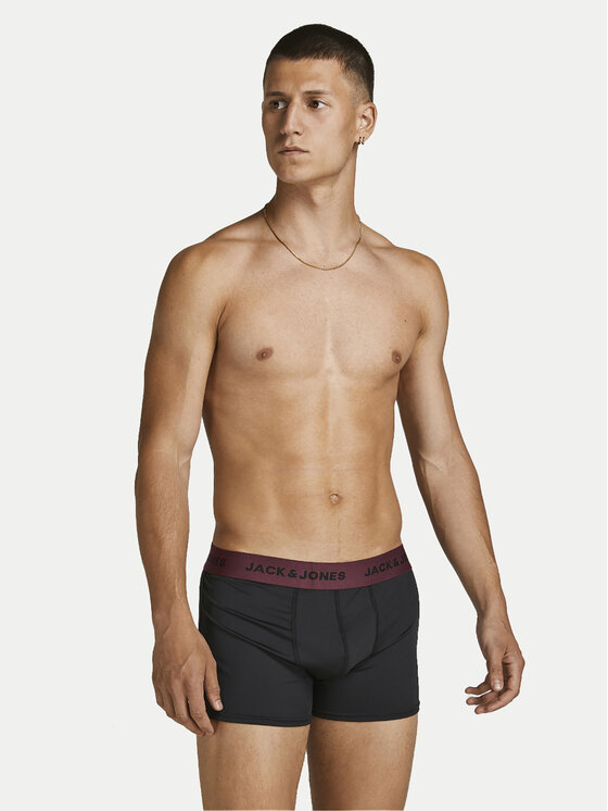 Jack&Jones Jack&Jones Σετ μποξεράκια 3 τμχ Flower 12194284 Μαύρο