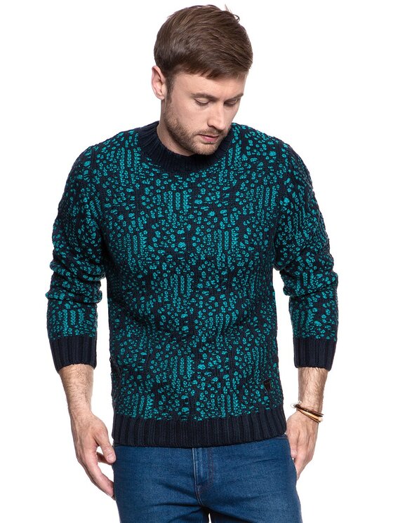 Wrangler Wrangler Maglione JACQUARD KNIT Verde Regular Fit