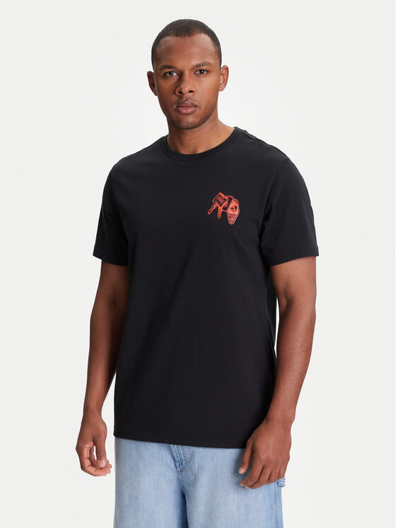 Converse Converse Tricou Skeleton Party 10027726-A01 Negru Regular Fit