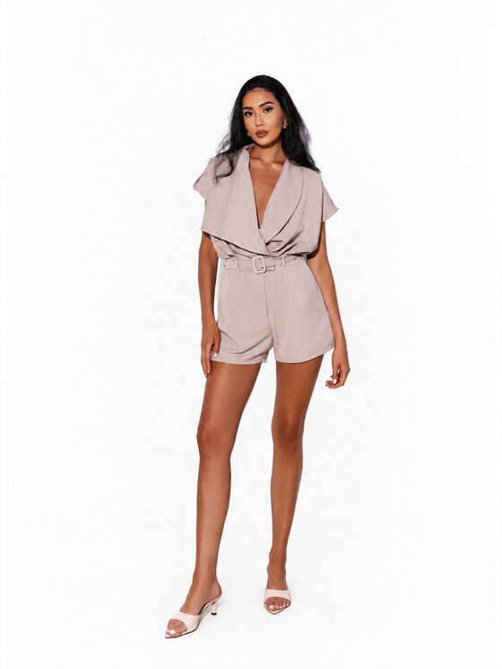 Agatha Studio Agatha Studio Kombinezon A26LS-AB-K18 Beżowy Slim Fit