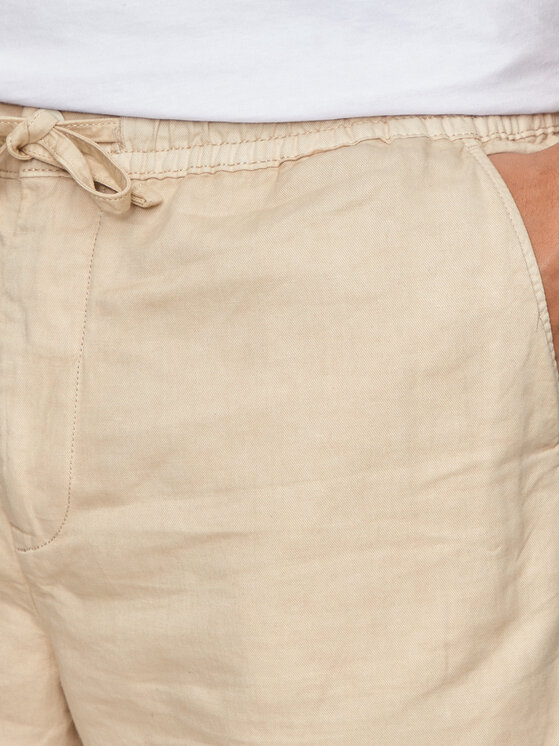 Pepe Jeans Pepe Jeans Auduma šorti Relaxed Linen Smart Shorts PM801093 Bēšs Regular Fit