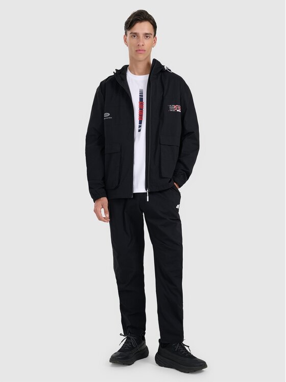 4F 4F Pantaloni di tessuto 4FRAW25TTROM1612-20S Nero Regular Fit