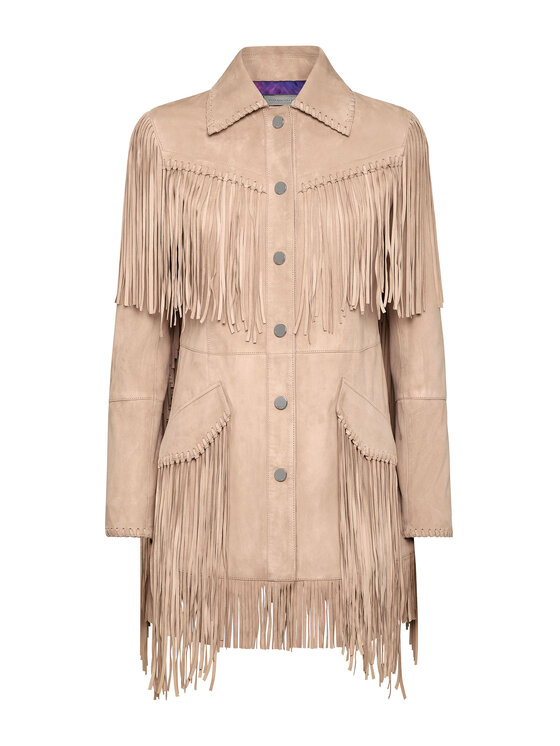 PHILIPP PLEIN PHILIPP PLEIN Giacca di pelle 4623 Beige Regular Fit
