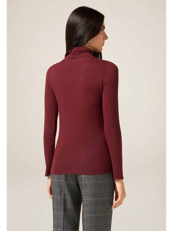 Oltre Oltre T-shirt G050J104294N036 Bordeaux Slim Fit