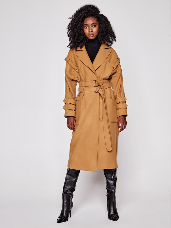 Rage Age Rage Age Cappotto di lana Mamtaz 3 Marrone Regular Fit