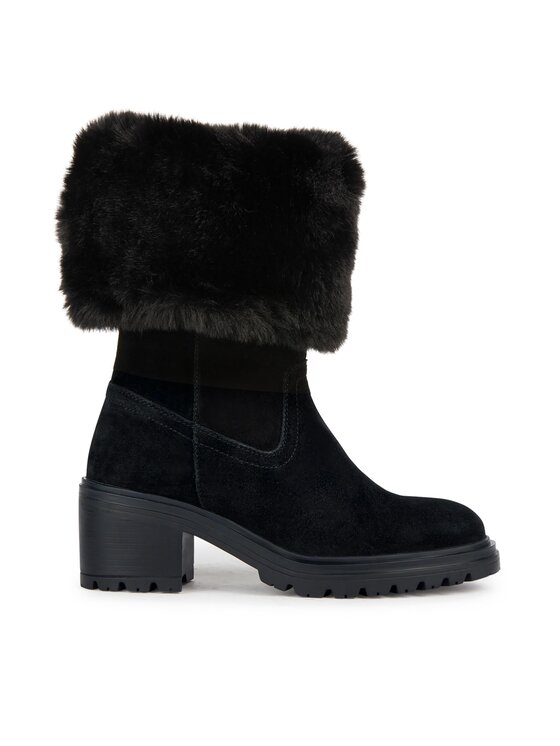 Geox Geox Polokozačky D Damiana D36QCA 022BH C9999 Černá