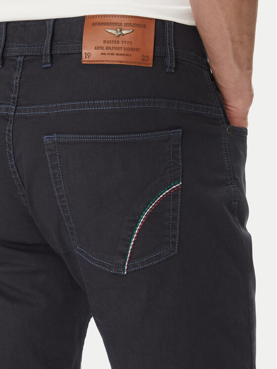 Aeronautica Militare Aeronautica Militare Bavlnené nohavice 251PJ205CT3551 Tmavomodrá Regular Fit