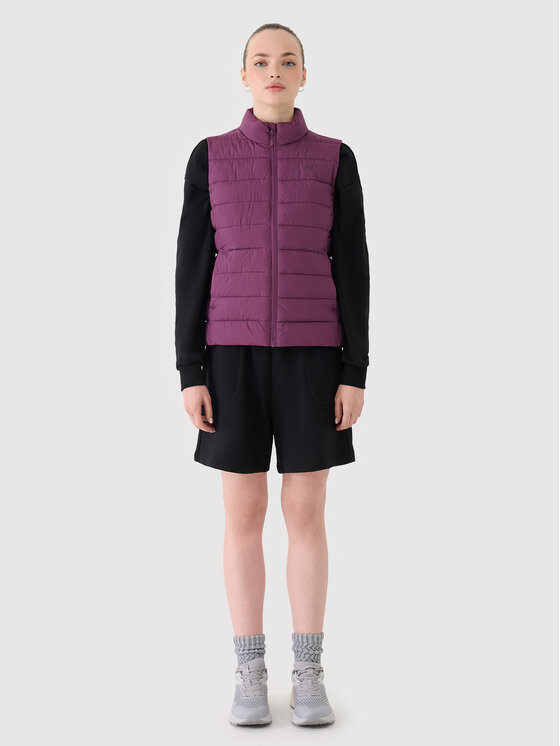 4F 4F Kamizelka BASIC+ Fioletowy Slim Fit