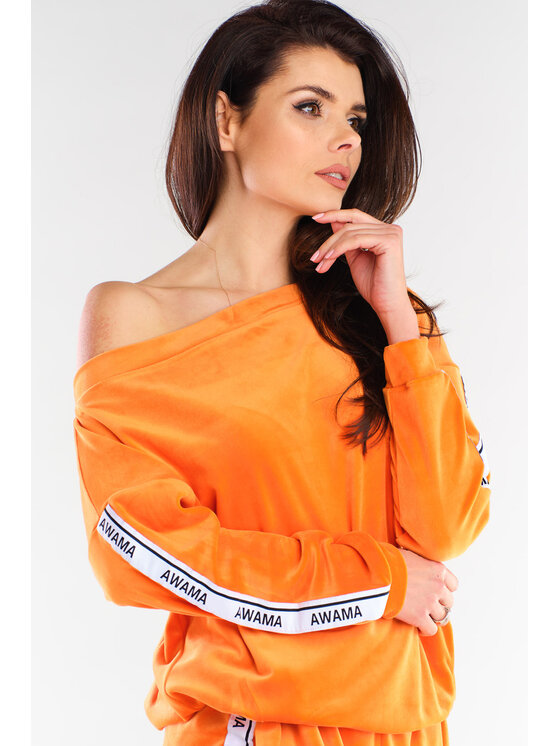 Awama Awama Bluza A408 Pomarańczowy Basic Fit