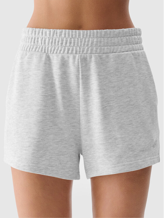 4F 4F Pantaloncini di tessuto NOS Grigio chiaro Regular Fit