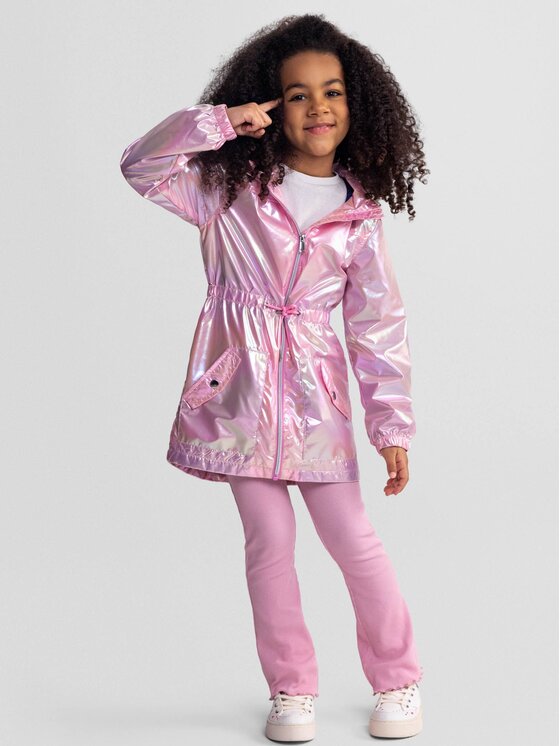 minoti minoti Kurtka przeciwdeszczowa 18COAT21 Różowy Regular Fit