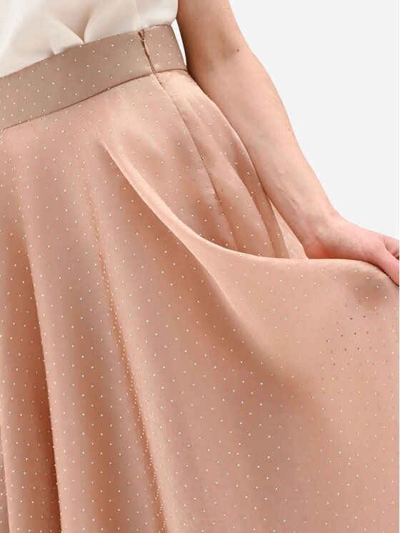 Rinascimento Rinascimento Gonna midi Gonna con strass Beige Regular Fit