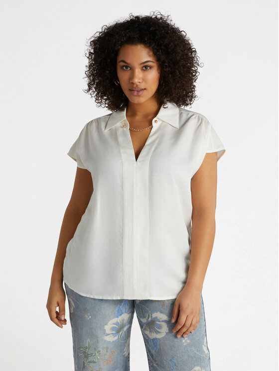 Fiorella Rubino Fiorella Rubino Bluzka 2730T002238N011 Biały Regular Fit