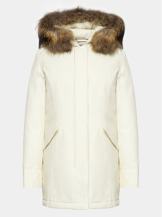 Woolrich Zimska jakna Arctic Raccoon CFWWOU0538FRUT0001 Écru Regular Fit
