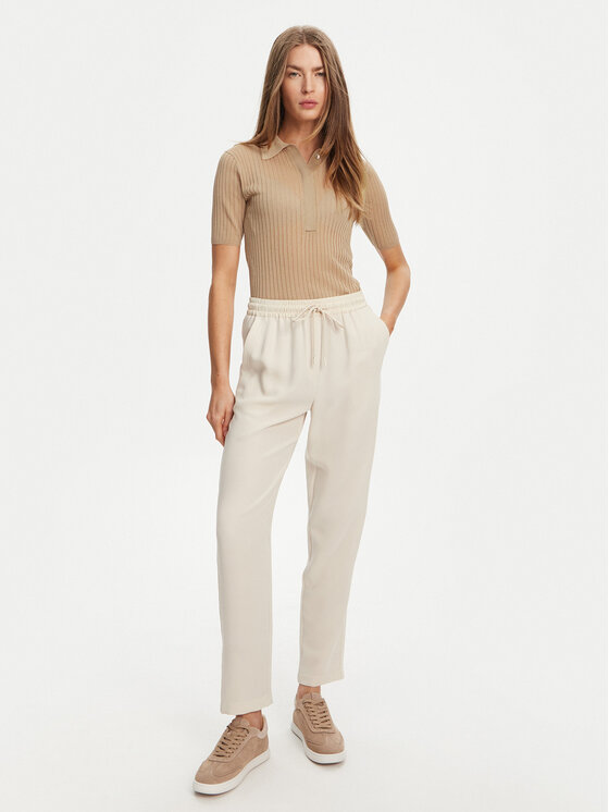 Marella Marella Pulover Torbole 2513361145 Bej Slim Fit