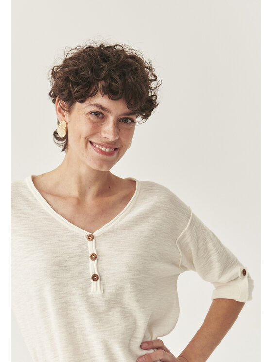 TATUUM Tatuum Bluzka LILA Écru Classic Fit