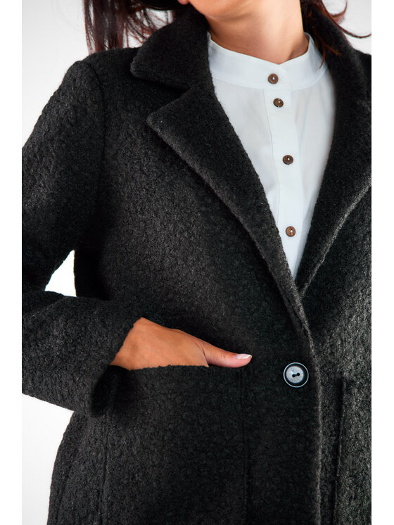 Awama Awama Kabát A545 Čierna Basic Fit