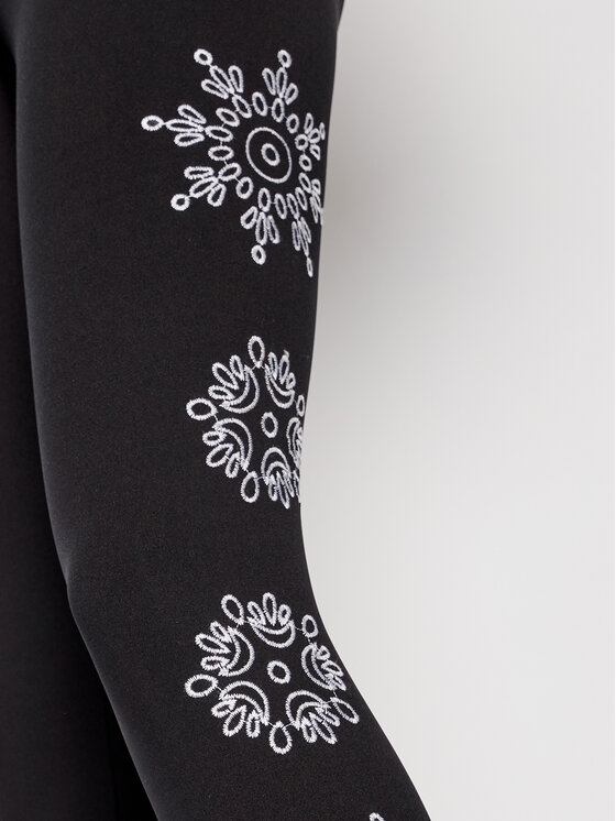 Leggings Mandala Swiss Embro 21SONK08 Nero Slim