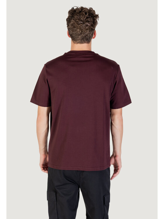 Antony Morato Antony Morato T-shirt RELAXED WITH RUBBER FLOCK LOGO PRINT Bordeaux Relaxed Fit