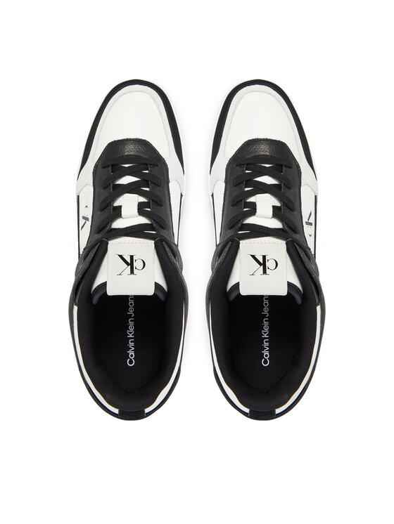 Calvin Klein Jeans Calvin Klein Jeans Laisvalaikio batai Basket Cup Low Laceup Lth Mix YM0YM01308 Balta