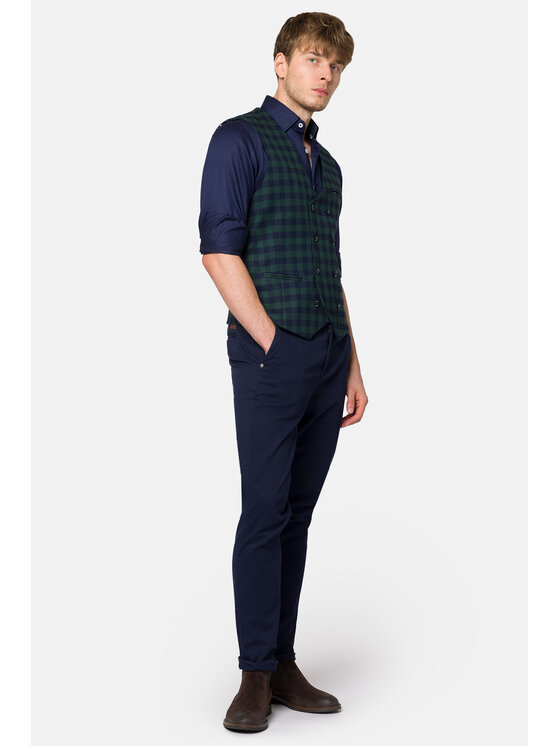 Lancerto Lancerto Kamizelka KA131223000016 Zielony Slim Fit