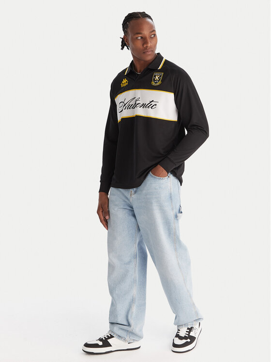 Kappa Kappa Polokošile Authentic Odran 321Y3PW Černá Regular Fit