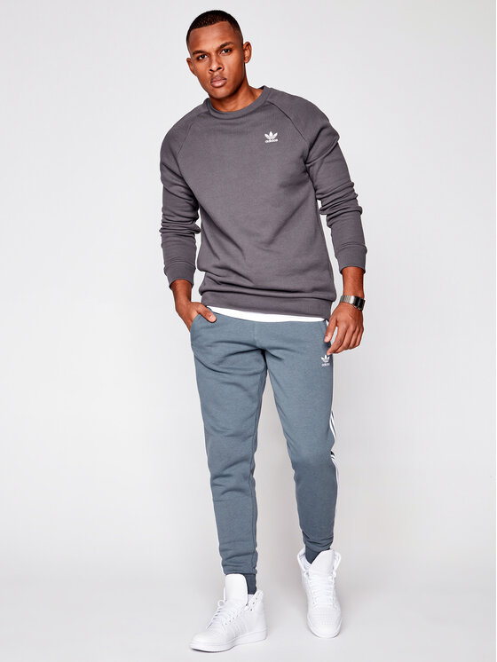 adidas Felpa Essential Crew GN3411 Grigio Regular Fit • Modivo.it