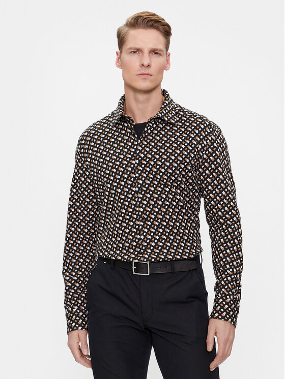BOSS Boss Srajca C-Hal-Kent-C1-223 50508833 Bež Slim Fit