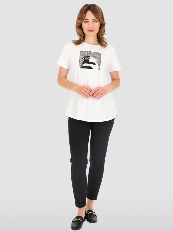 Perso Perso Tričko TCE245281F Biela Regular Fit
