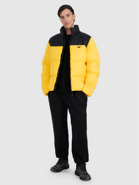 4F 4F Kurtka puchowa APRES SKI Żółty Regular Fit