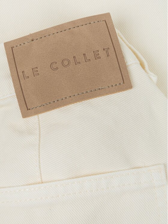 Le Collet Le Collet Jeansy ESTER Kremowy Straight Leg