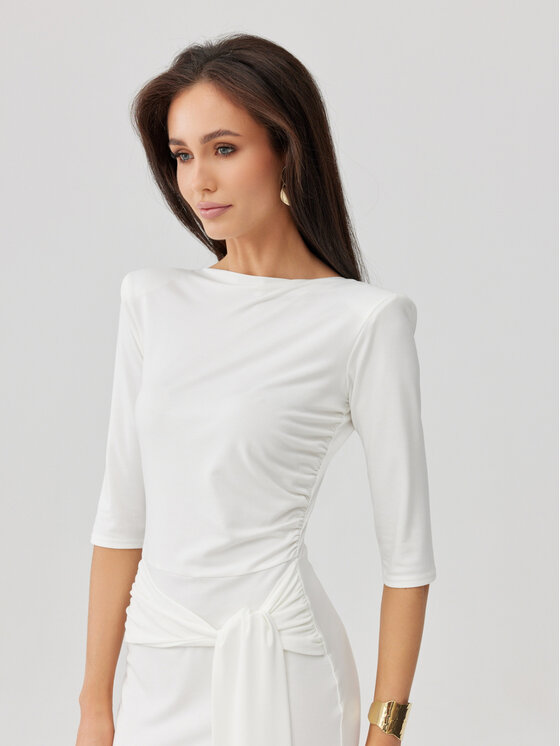 Roco Fashion Roco Fashion Každodenné šaty Lidiana Écru Slim Fit