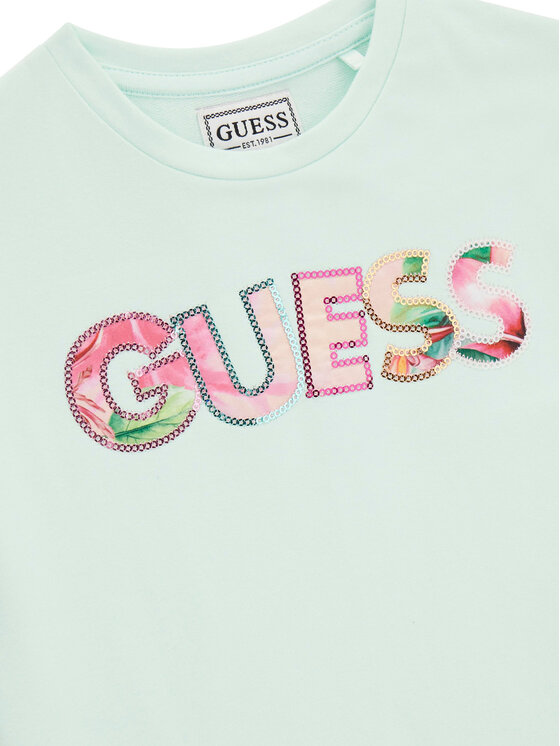 Guess Guess Každodenní šaty K6GK10 KAE24 Světle zelená Regular Fit