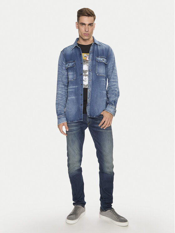 REPLAY Replay cămașă de blugi M4074 .000.624 72A Albastru Regular Fit
