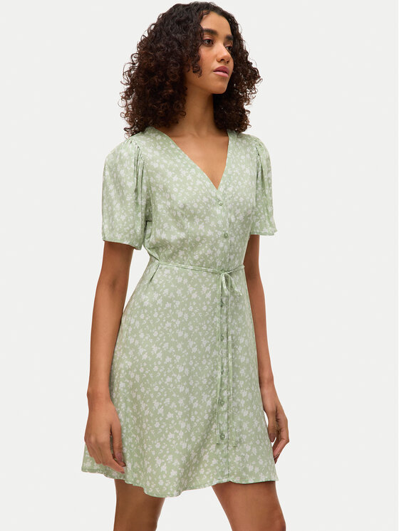Vero Moda Vero Moda Letní šaty Alba 10292845 Zelená Regular Fit