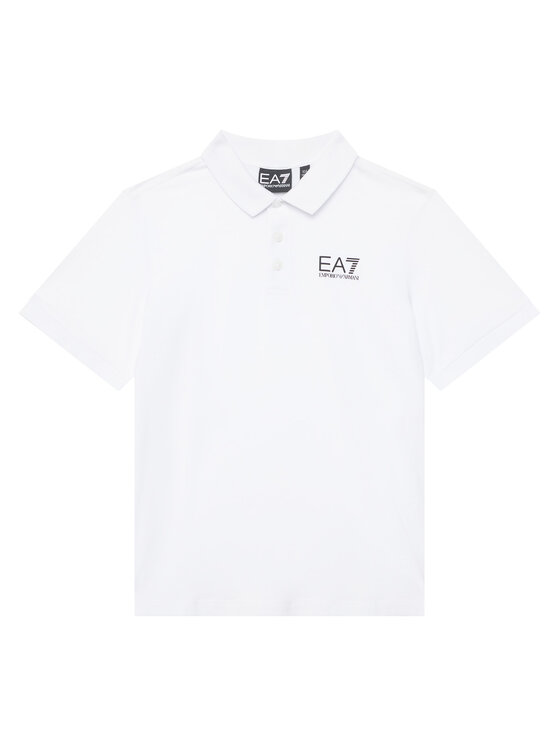 EA7 Emporio Armani Tricou polo 7B000022 AF10378 U0002 Alb Regular Fit