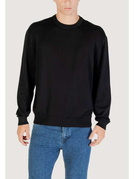 Armani Exchange Armani Exchange Sweter PULLOVER Czarny Over Fit