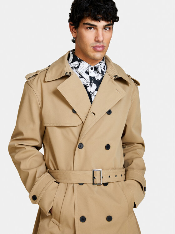 Sisley Sisley Trench 21ZHSN02Z Beige Regular Fit