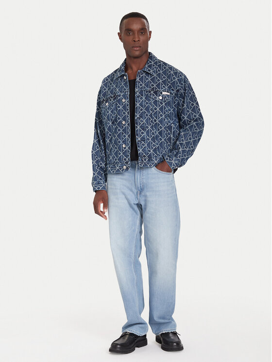 Calvin Klein Jeans Calvin Klein Jeans Džinsinė striukė LV04RD767G Mėlyna Regular Fit