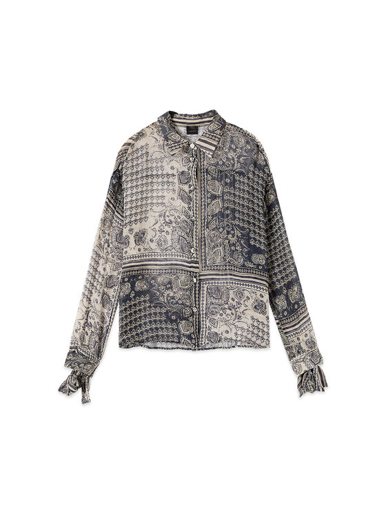 Oltre Oltre Koszula 5086J001013N0V1 Niebieski Regular Fit