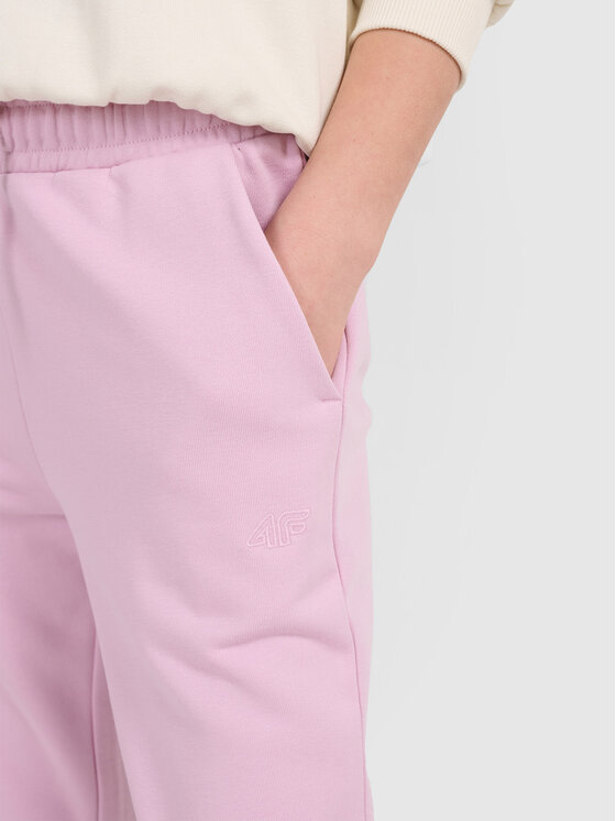4F 4F Spodnie dresowe BASIC+ Różowy jasny Oversize