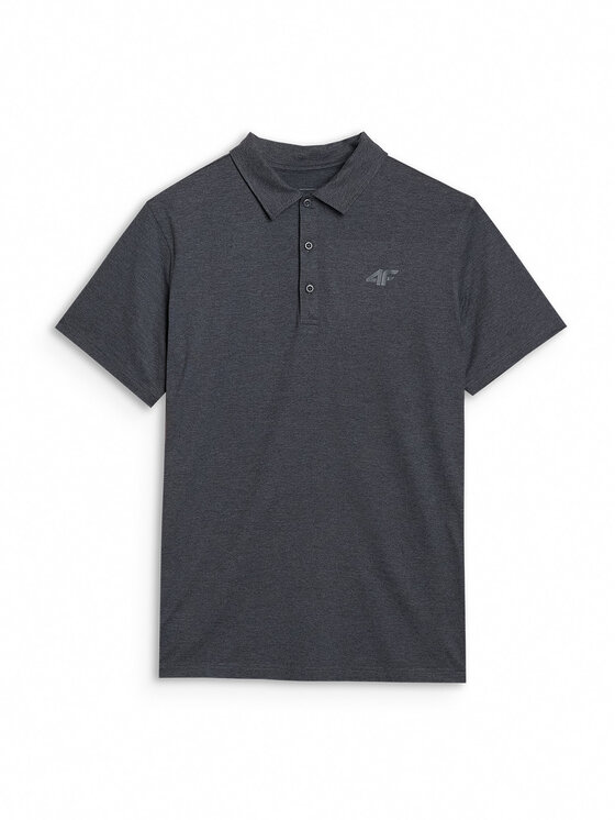 4F 4F Polo MULTI ACTIVE Szary ciemny Regular Fit