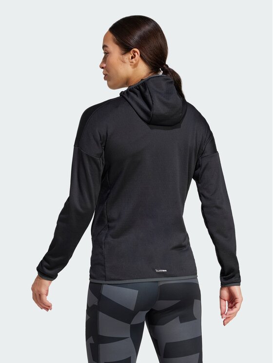 adidas adidas Bluza techniczna Terrex Xperior Climawarm Light Fleece Czarny Slim Fit