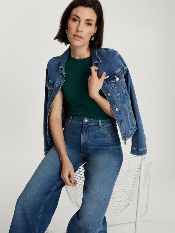 Cross Jeans Cross Jeans T-Shirt 56222-027 Zielony