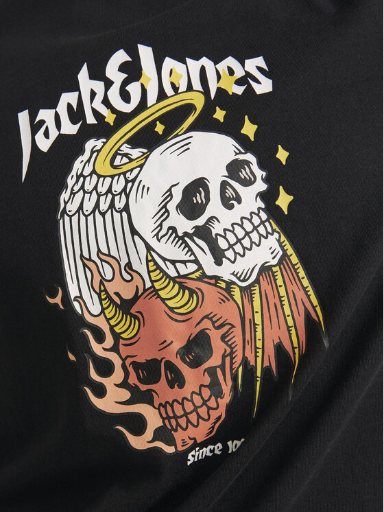 Jack&Jones Jack&Jones T-krekls Seven Skull 12262491 Melns Regular Fit