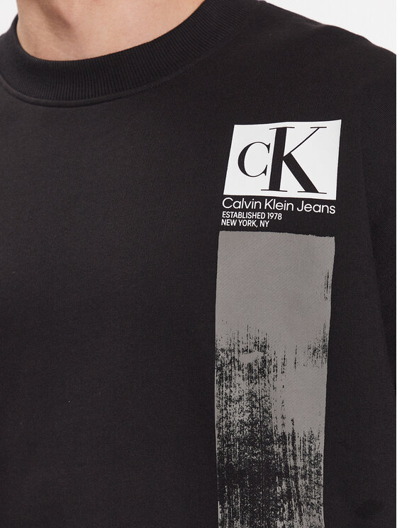 Calvin Klein Jeans Calvin Klein Jeans Majica dugih rukava J30J323416 Crna Regular Fit
