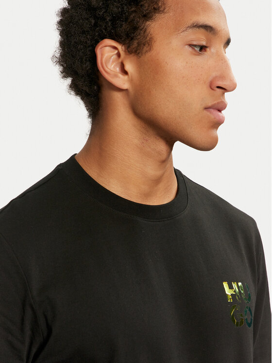 HUGO Hugo T-Shirt Diridumti 50522134 Czarny Regular Fit