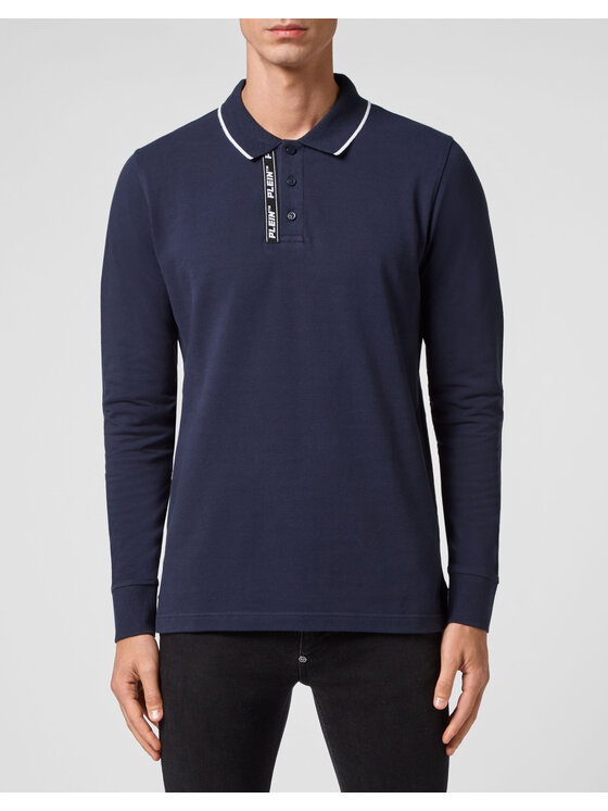 PHILIPP PLEIN PHILIPP PLEIN Polo 5459 Granatowy Regular Fit